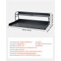 VEVOR Encimera para Lavadora y Secadora de Madera 137 x 69,9 cm, Cubierta Superior Soporta hasta 113 kg con Ganchos Laterales, Borde Elevado, Estante para Cocina Lavadero Baño Balcón, Color Negro
