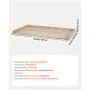 VEVOR Encimera para Lavadora y Secadora 137 x 69,9 cm, Cubierta Superior de Madera Soporta hasta 113 kg con Borde Elevado, Ganchos Laterales, Almohadillas para Baño Lavadero Balcón Cocina, Color Roble