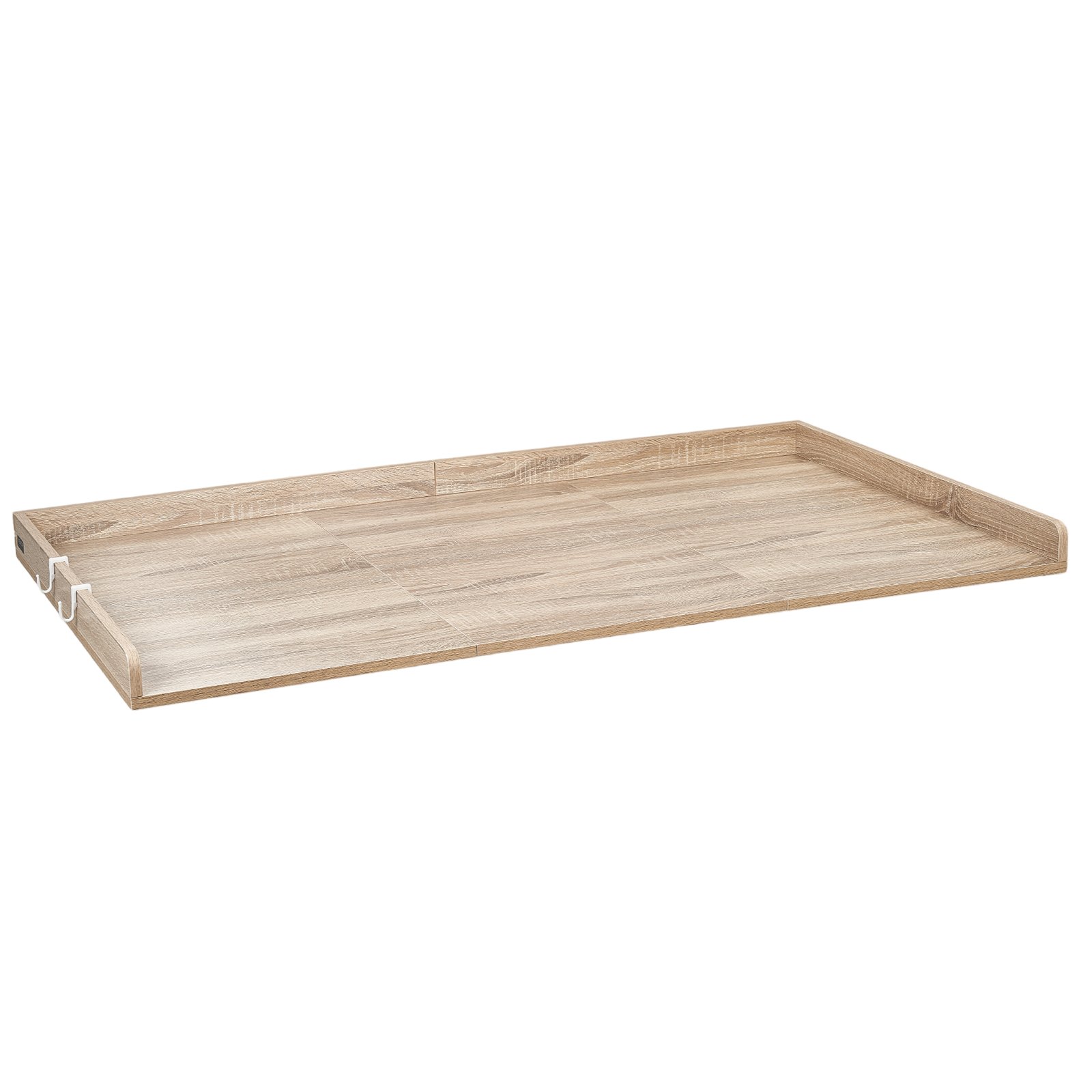 VEVOR Encimera para Lavadora y Secadora 137 x 69,9 cm, Cubierta Superior de Madera Soporta hasta 113 kg con Borde Elevado, Ganchos Laterales, Almohadillas para Baño Lavadero Balcón Cocina, Color Roble