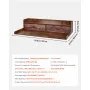 VEVOR Encimera para Lavadora y Secadora 137 x 69,9 cm, Cubierta Superior de Madera Soporta hasta 113 kg con Ganchos Laterales, 2 Cajones, Estante, Ancha para Baño Balcón Cocina Lavadero, Color Marrón