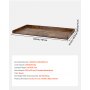 VEVOR Encimera para Lavadora y Secadora 137 x 69,9 cm Cubierta Superior de Madera Soporta hasta 113 kg con Ganchos Laterales, Borde Elevado, Almohadillas para Lavadero Baño Cocina Balcón, Color Marrón