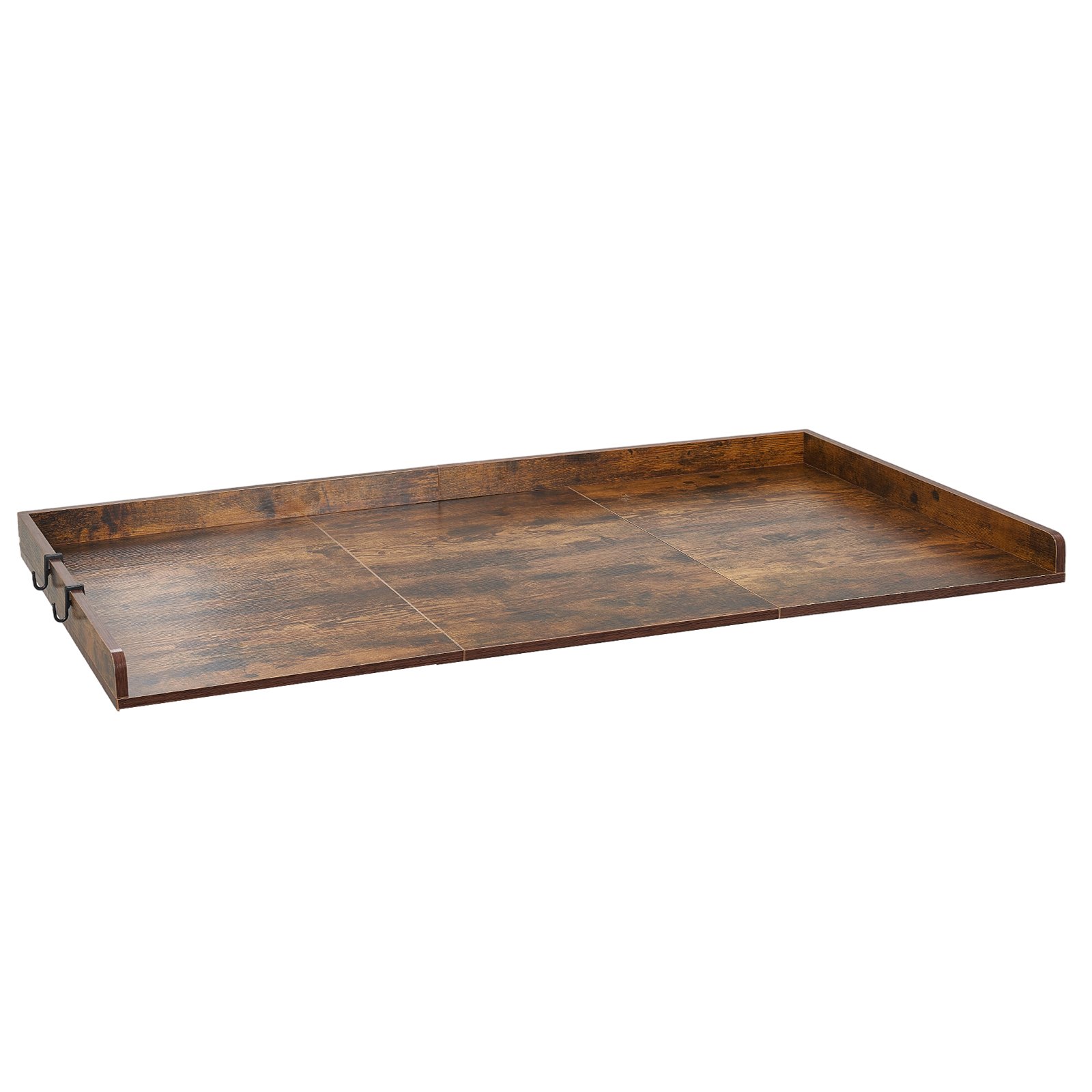 VEVOR Encimera para Lavadora y Secadora 137 x 69,9 cm Cubierta Superior de Madera Soporta hasta 113 kg con Ganchos Laterales, Borde Elevado, Almohadillas para Lavadero Baño Cocina Balcón, Color Marrón