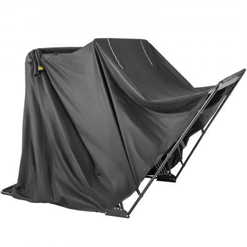 VEVOR Funda para Moto, Talla S, Cubierta de Motocicleta Impermeable 270 x 105 x 155 cm con Cerradura Cubierta Protectora UV Acero con Recubrimiento en Polvo, Antipolvo al Aire Libre para Motos, Negro