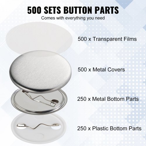 FINDIR 32 Chapas Personalizadas Transparentes – Set De Insignias DIY Con Papel De Colores | Botones De Pin Redondos Para Ropa Y Mochilas | Regalo Creativo Para Clases Y Fiestas