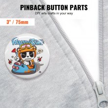 VEVOR Chapas Personalizadas para Máquina de Fabricar Botones de 75 mm 200 Juegos