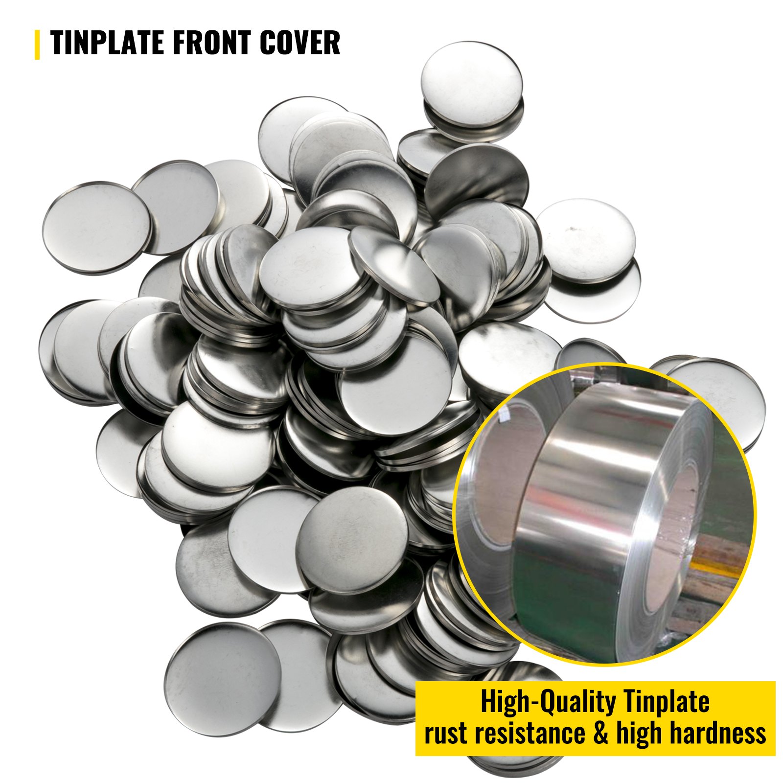Vevor 500 Pcs Insignia De Botón Pin En Blanco Bricolaje 44 Mm Piezas De Botón