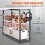 VEVOR Escritorio de Esquina 120x89x76 cm Carga de 90 kg Escritorio en Forma de L con Bolsa de Almacenamiento, Elevador de Monitor y Soporte de CPU Mesa de Ordenador para Estudio Trabajo Casa Blanco