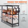 Estante de almacenamiento para escritorio de computadora en forma de L VEVOR con alturas ajustables para una organización personalizada.