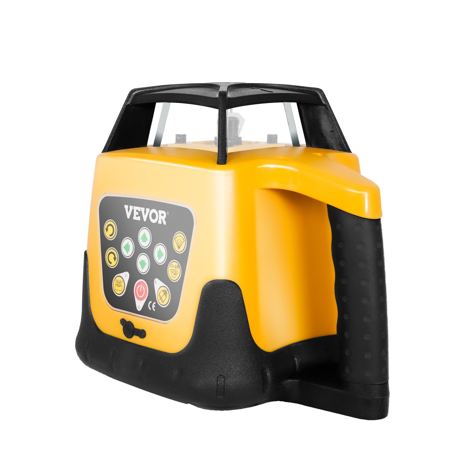 VEVOR Kit de Nivel Láser Giratorio, Haz Verde, Alcance 500 m, Inclinación Ajustable, Giro de 360 Grados, Autonivelación, Ángulo de Escaneo Flexible, Precisión, con Receptor de Control Remoto