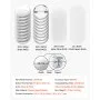 VEVOR Set de 200 Chapas para Hacer 32 mm Chapas Metálicas con Aguja Montada, Pines Personalizados Compatibles con Máquina de Insignia, con Papeles Redondos en Blanco, para Crear Regalo Decoración