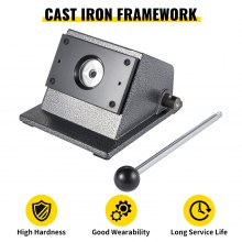 VEVOR Máquina para Fabricar Botones 44 mm Hierro Fundido Cortador de Insignia 22 x 18,5 x 13,5 cm Vida Útil 2,000,000 veces Cortador de Punzón Gráfico Máquina para Hacer Pines Chapas Personalizadas