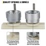 VEVOR Molde para Insignias Matriz de 32 mm Molde Redondo para Insignia de Acero al Carbono Base de Riel Deslizante Plástico ABS Molde para Botones Redondos Accesorios Exclusivos de Máquina de Insignia