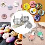 VEVOR Molde para Insignias Matriz de 50 mm Molde Redondo para Insignia de Acero al Carbono Base de Riel Deslizante Plástico ABS Molde para Botones Redondos Accesorios Exclusivos de Máquina de Insignia