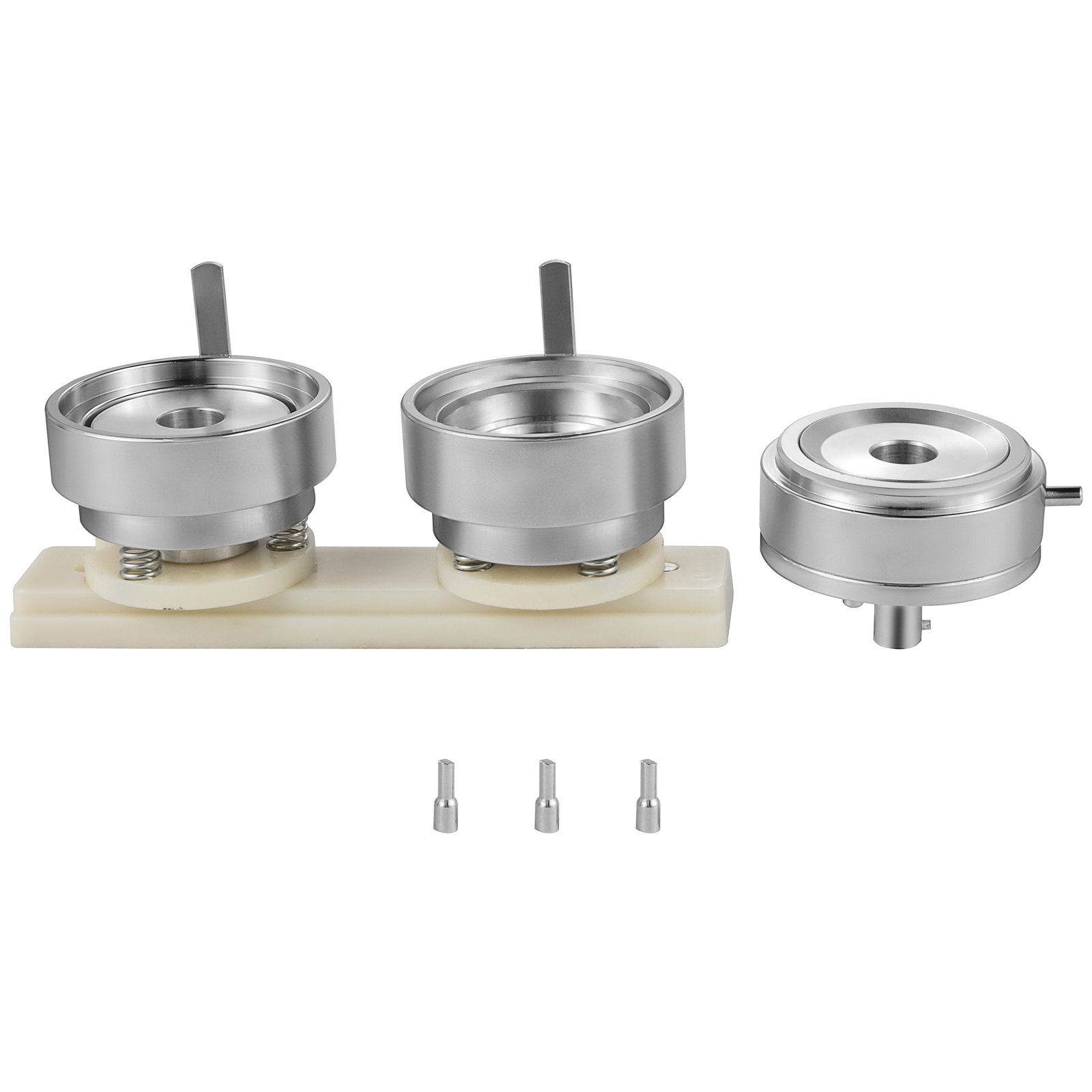 VEVOR Molde para Insignias Matriz de 50 mm Molde Redondo para Insignia de Acero al Carbono Base de Riel Deslizante Plástico ABS Molde para Botones Redondos Accesorios Exclusivos de Máquina de Insignia