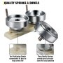 VEVOR Molde para Insignias Matriz de 58 mm Molde Redondo para Insignia de Acero al Carbono Base de Riel Deslizante Plástico ABS Molde para Botones Redondos Accesorios Exclusivos de Máquina de Insignia