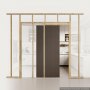 VEVOR Kit de Marco para Puerta Corredera Anchura 812,8 mm Altura 2032 mm, Herrajes, Material de Madera y Acero, Rieles de Acero Galvanizado, Rodillo de 3 Ruedas, Kit Completo de Accesorios, Empotrado