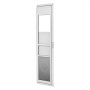 VEVOR Puerta Abatible de Vidrio con Entrada para Perros, 180° Altura Ajustable, Marco de Aleación de Aluminio, Puerta para Mascota 34,6 x 60 cm con Cerradura Magnética, Compatible con Perros Grandes