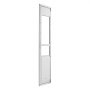 VEVOR Puerta Abatible de Vidrio con Entrada para Perros, 180° Altura Ajustable, Marco de Aleación de Aluminio, Puerta para Mascota 34,6 x 60 cm con Cerradura Magnética, Compatible con Perros Grandes