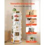 VEVOR 7 Tier Rotating Shoe Rack Tower with Adjustable Shelves, Movable 360° Spinning Carousel Display with Wheels, Lazy Susan Organizer Closet for Bedroom, Living Room, Entryway, Closet, White