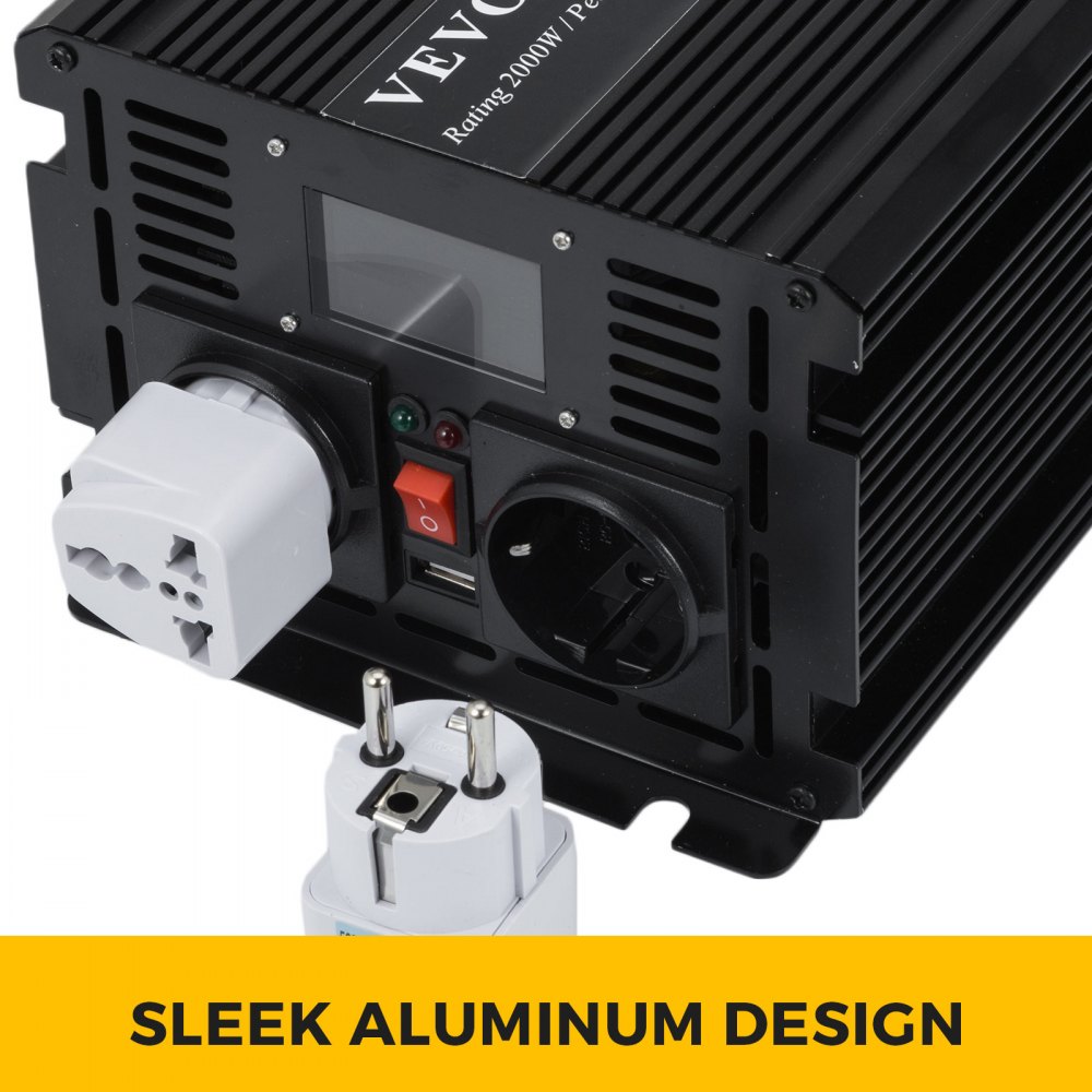 Inversor De Cadena Modificado Potencia 2000w 4000w 24v 230v Con Patalla Lcd