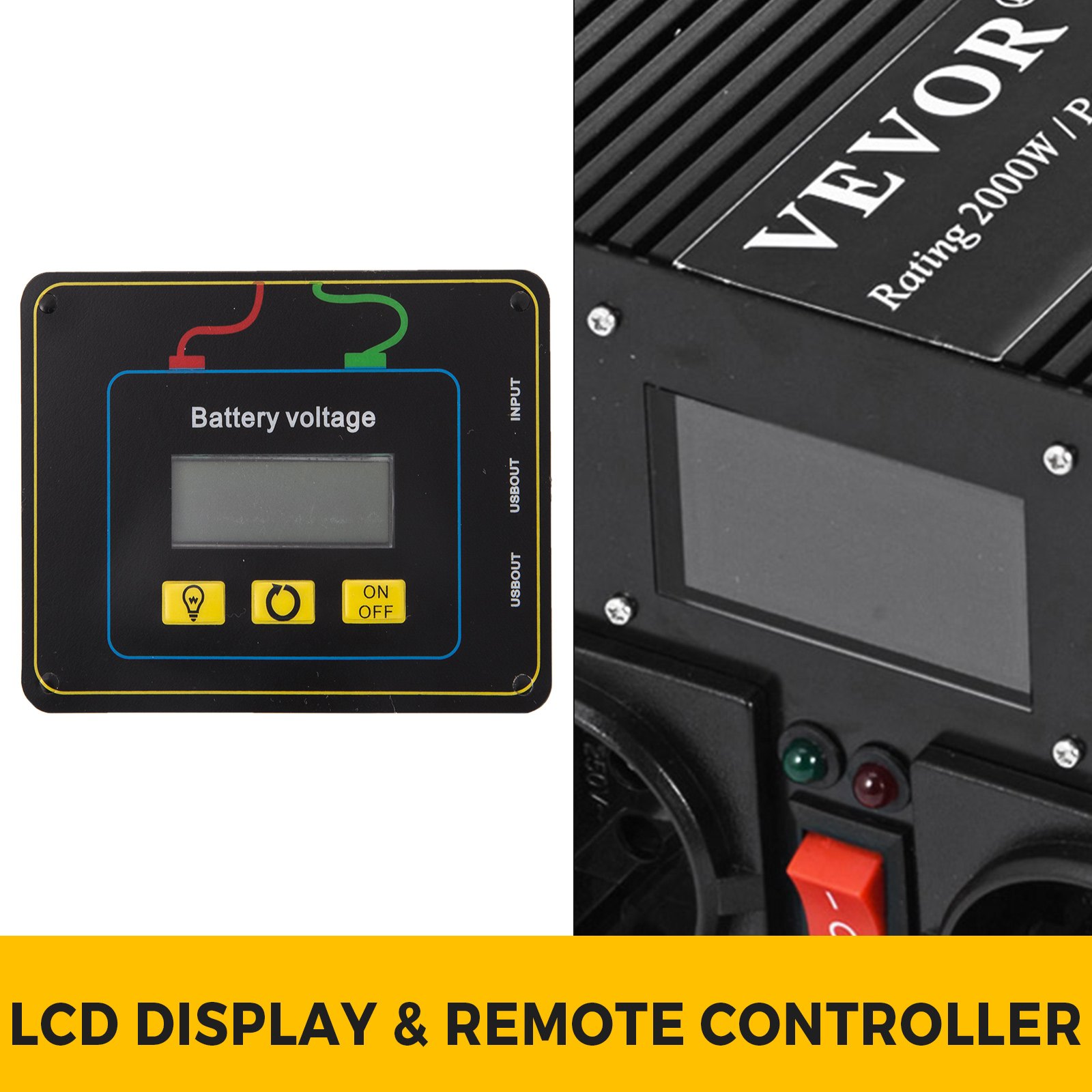 Inversor De Cadena Modificado Potencia 2000w 4000w 24v 230v Con Patalla Lcd