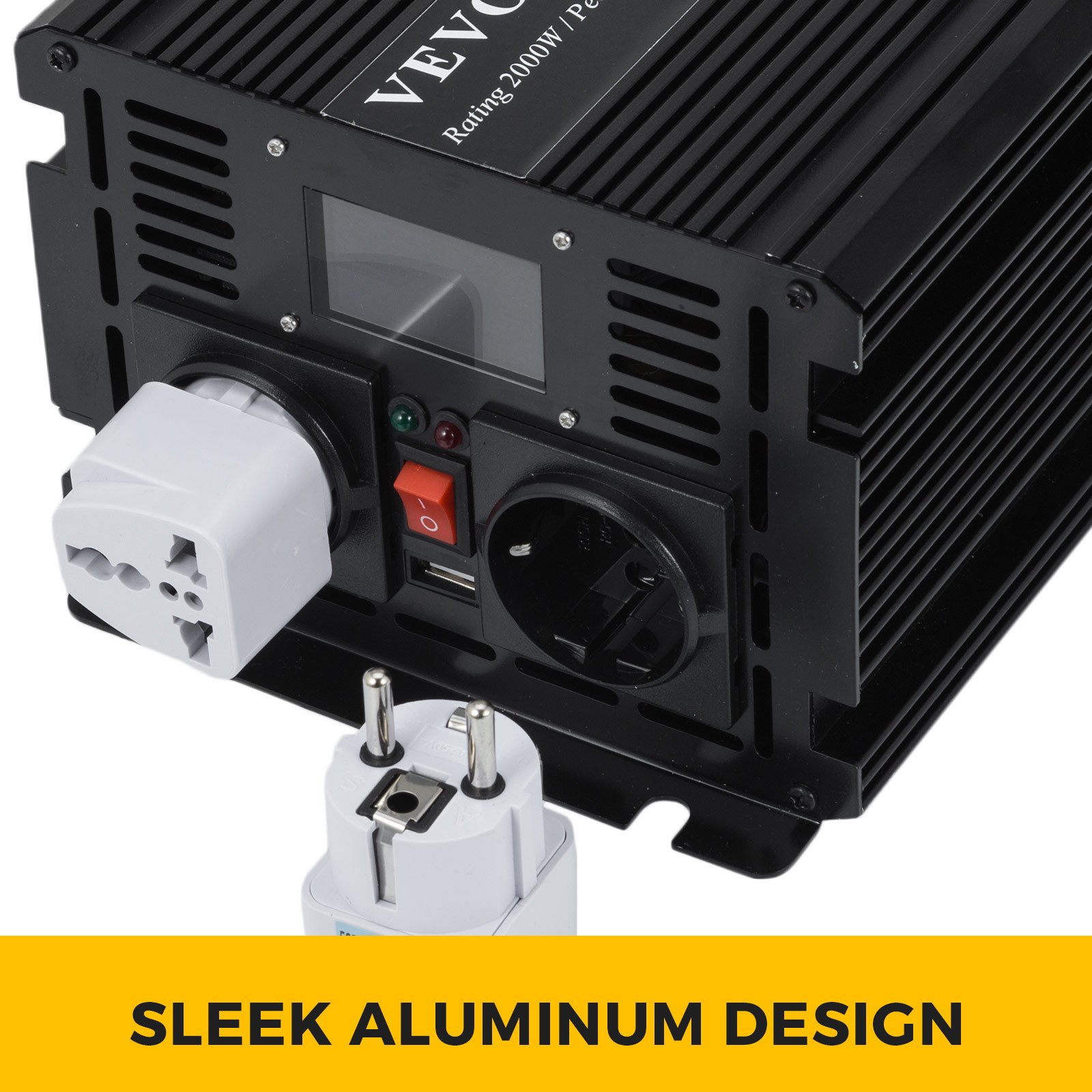 Inversor De Cadena Modificado Potencia 2000w 4000w 24v 230v Con Patalla Lcd