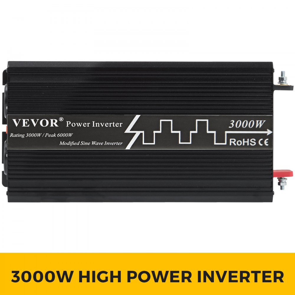 Inversor De Onda Sinusoidal Modificada Con Lcd 3000w / 6000w 12v Dc A 230v Ac