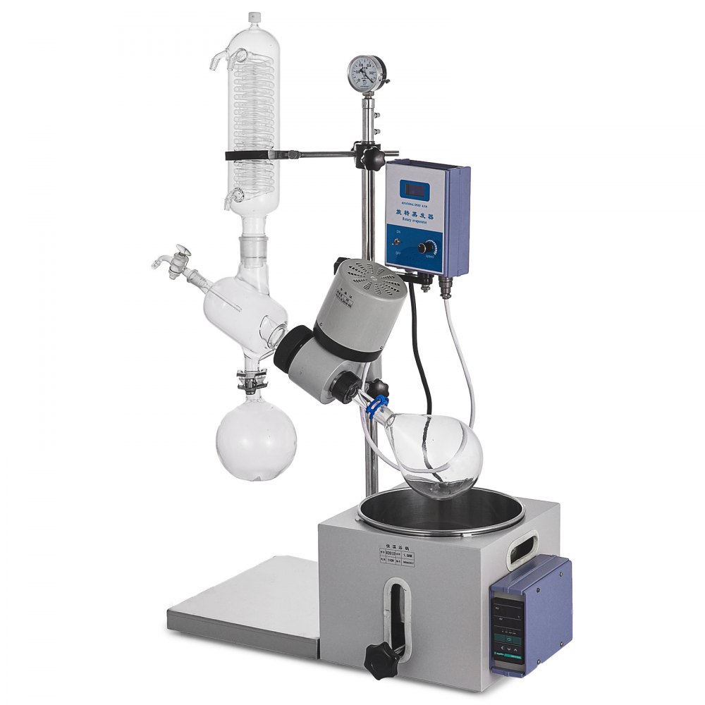 Evaporador Rotatorio 2l 0-120rpm Elevador Manual + Medidor De Vacío Laboratorio