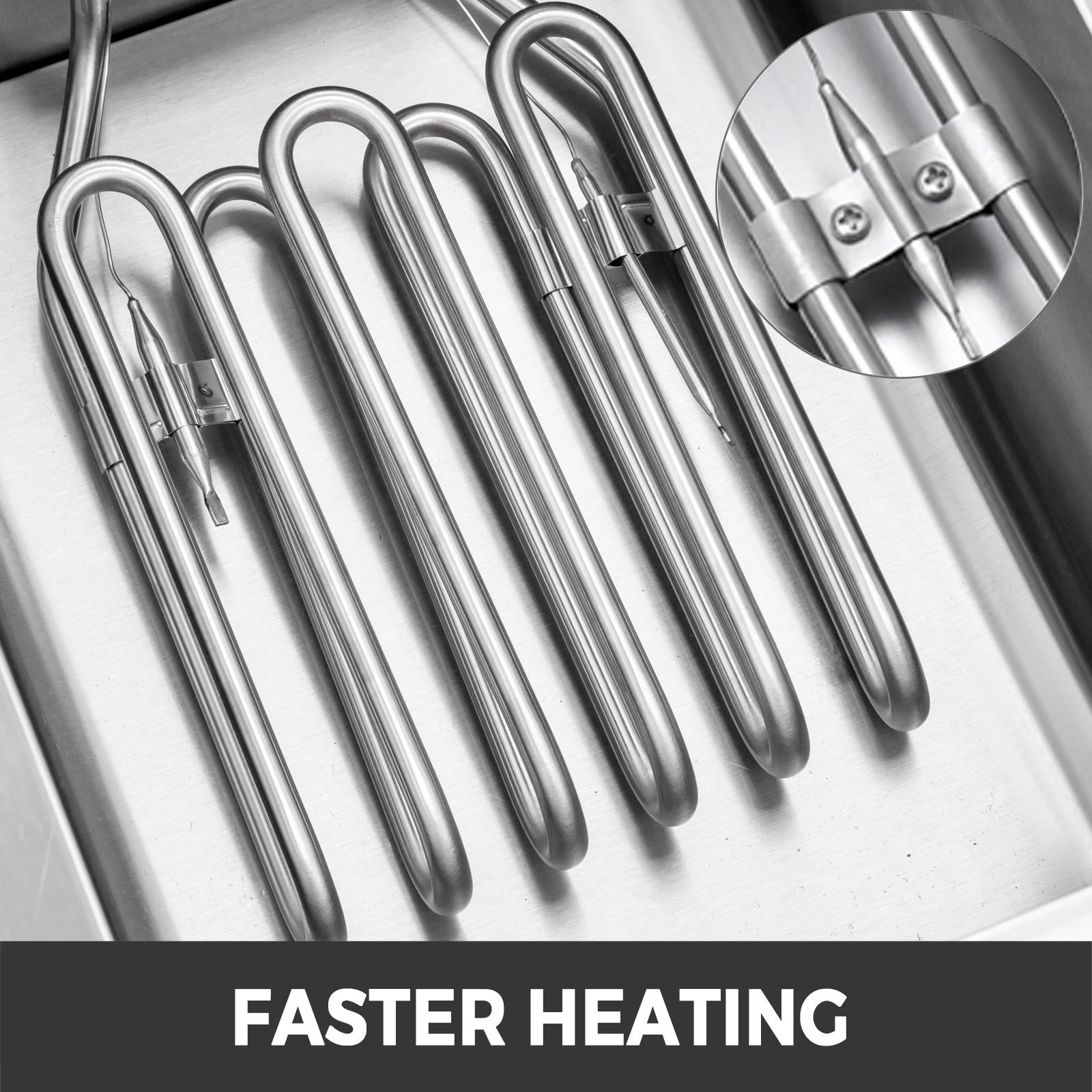 Freidora Eléctrica Profesional 6000w 10l X 2 Con Temporizador Acero Inoxidable