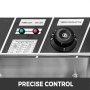 VEVOR Freidora Eléctrica Profesional de 12 L 5,000 W Comercial Termostato Automático Comercial, Freidora Eléctrica YB-82A de Acero Inoxidable con Calentamiento Rápido para Usos Comerciales