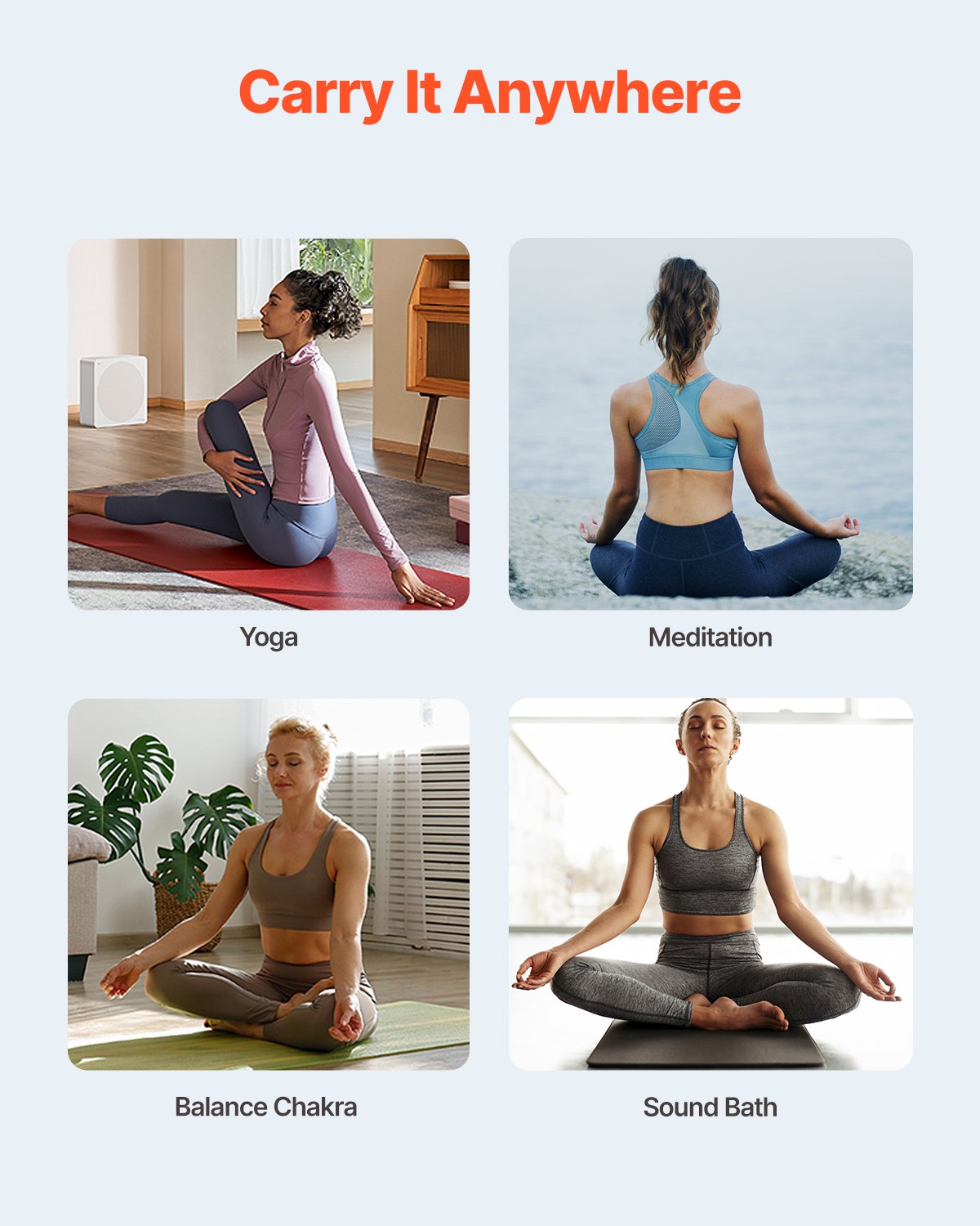 VEVOR Cuenco de Cristal, Cuenco de Canto para Chakras del Corazón con Nota F, Mazo de Goma, Junta Tórica y Bolsa de Transporte, para Meditación, Yoga, Baño de Sanación Sonora, 203 x 203 x 165 mm