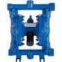 VEVOR Bomba neumática de doble diafragma entrada y salida de 1/2" Hierro fundido 11.4L/min(3GPM) 120 PSI Bomba neumática de transferencia de diafragma de nitrilo para petróleo, diesel, aceite