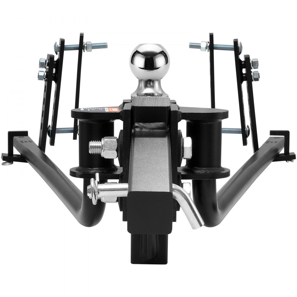 VEVOR Kit de Enganche de Distribución de Peso de 453 kg Vástago de Acero de 50 mm, Bola de Acero de Aleación de 58,7 mm, Enganche de Nivelación de Carga con Recubrimiento en Polvo, Negro
