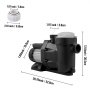 VEVOR Bomba Piscina 750 W Bomba para Piscina 19,200 L / h Bomba Depuradora Piscina 230V 50Hz Bomba de Filtro para Piscina 3450 RPM Bomba de Circulación para Piscina Protección de Sobrecarga Térmica