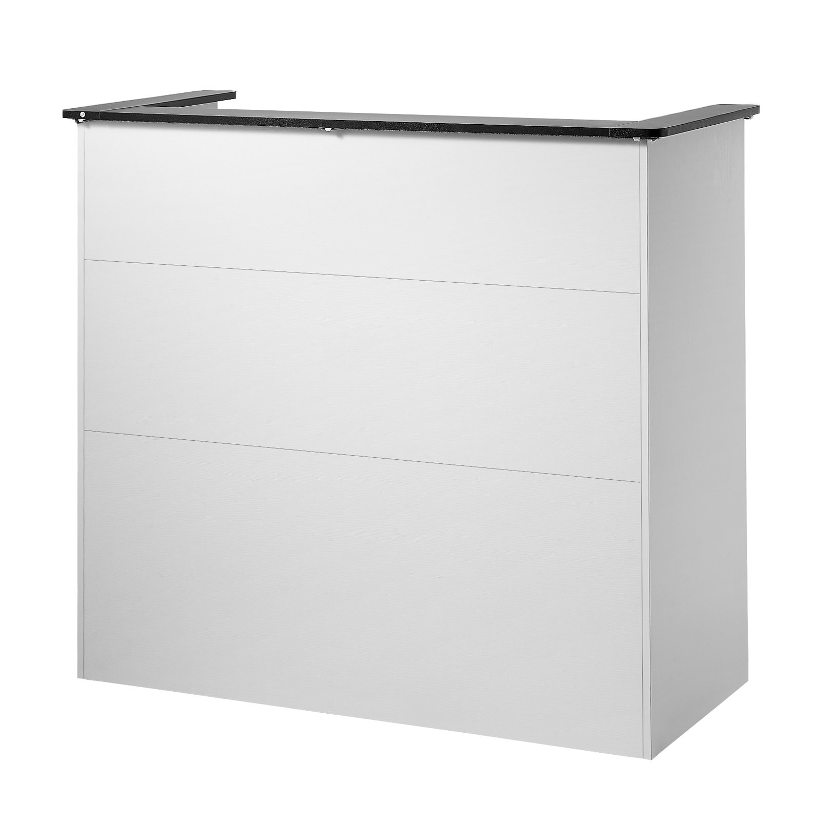 VEVOR Mostrador de Recepción 127,5x52x110 cm, Mesa de Recepción Material de Tablero de Partículas con Luz LED y Cajones, Mostrador de Recepcionista para Caja, Vestíbulo, Salón de Belleza, Oficina