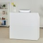 VEVOR Mostrador de Recepción 118x50x111,5 cm Mesa de Mostrador Frontal Rectangular Material Principal de MDF Mostrador de Venta Minorista para Caja, Vestíbulo, Salón de Belleza, Oficina, Blanco