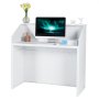 VEVOR Mostrador de Recepción 118x50x111,5 cm Mesa de Mostrador Frontal Rectangular Material Principal de MDF Mostrador de Venta Minorista para Caja, Vestíbulo, Salón de Belleza, Oficina, Blanco