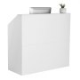 VEVOR Mostrador de Recepción 118x50x111,5 cm Mesa de Mostrador Frontal Rectangular Material Principal de MDF Mostrador de Venta Minorista para Caja, Vestíbulo, Salón de Belleza, Oficina, Blanco