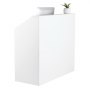 VEVOR Mostrador de Recepción 118x50x111,5 cm Mesa de Mostrador Frontal Rectangular Material Principal de MDF Mostrador de Venta Minorista para Caja, Vestíbulo, Salón de Belleza, Oficina, Blanco