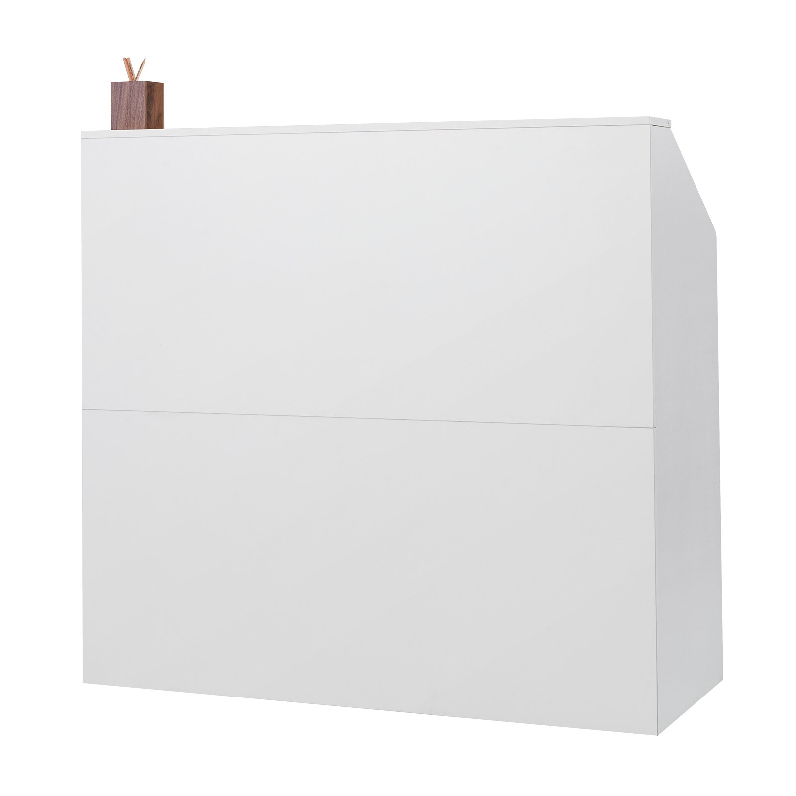 VEVOR Reception Desk, Rectangular Counter, Sales Counter, Cashier Counter for Beauty Salon, Office, White (1180 x 500 x 1115 mm)