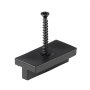 VEVOR 500PCS Hidden Deck Fasteners for Composite Decking Board, Universal Composite Clips & Plastic Hidden Fasteners with Metal Screws,Polypropylene PP Clips Works with 5.5 mm Gaps, Black