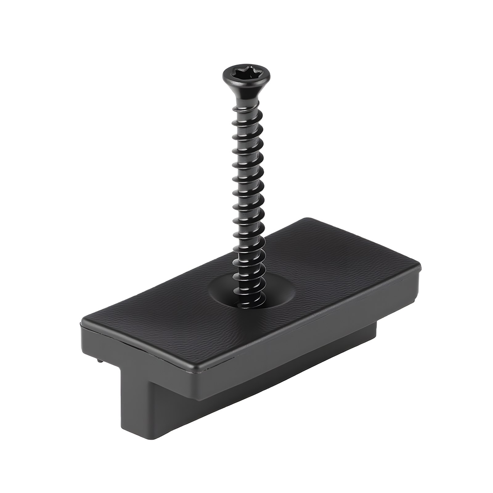 VEVOR 500 Fijaciones Ocultas, Separadores para Tarimas, Clips Universales Compuestos y Fijaciones de Plástico con Tornillos, Aptas para Espaciado de Tarimas de 5,5 mm y Altura de 7 mm, Negro