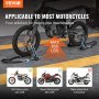 VEVOR Soporte de Rueda Delantera y Trasera 0,39 T Carga Soporte de Taller con Brazo Ajustable Soporte de Rueda de Acero Elevador de Motocicleta U + L Doble Cabezal para Reparación Mantenimiento
