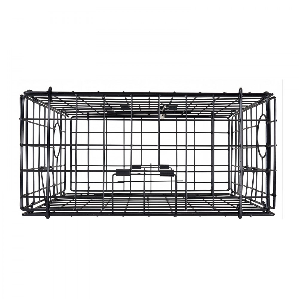 VEVOR Trampa para Cangrejos Cuadrada 2 Piezas, 62 x 62 x 30 cm, Trampa de Red de Pesca Malla de Alambre Recubierta de PVC, con Medidor, Flotador, Cuerda con Núcleo de Plomo de 30 m y Guantes