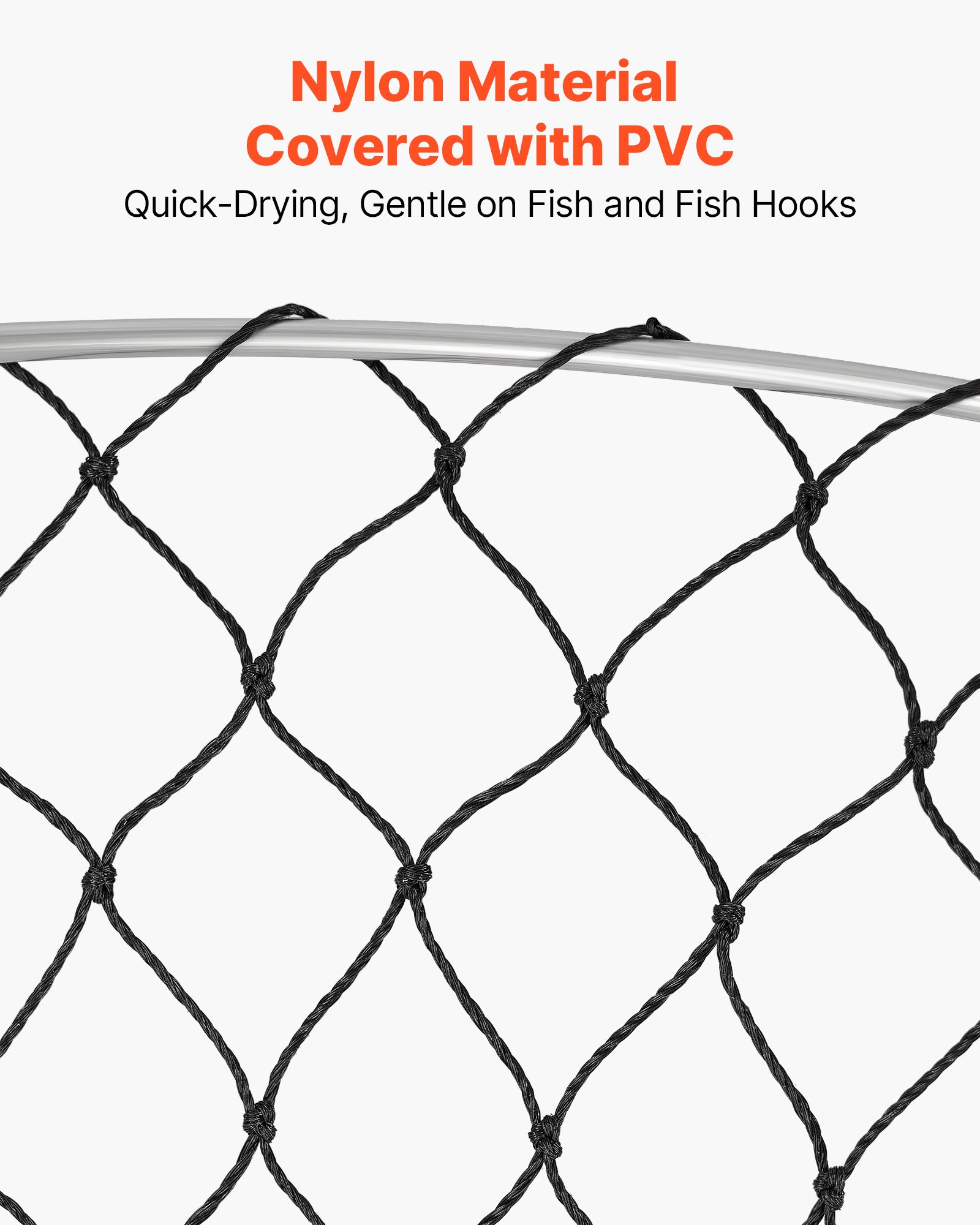 VEVOR Trampa para Cangrejos 2 Piezas de Doble Anillo, 60 cm Superior, 50 cm Inferior, Trampa de Red de Pesca Nailon Recubierto de PVC, Cuerda de 18 m, Pesca de Cangrejos en Muelles y Embarcaderos