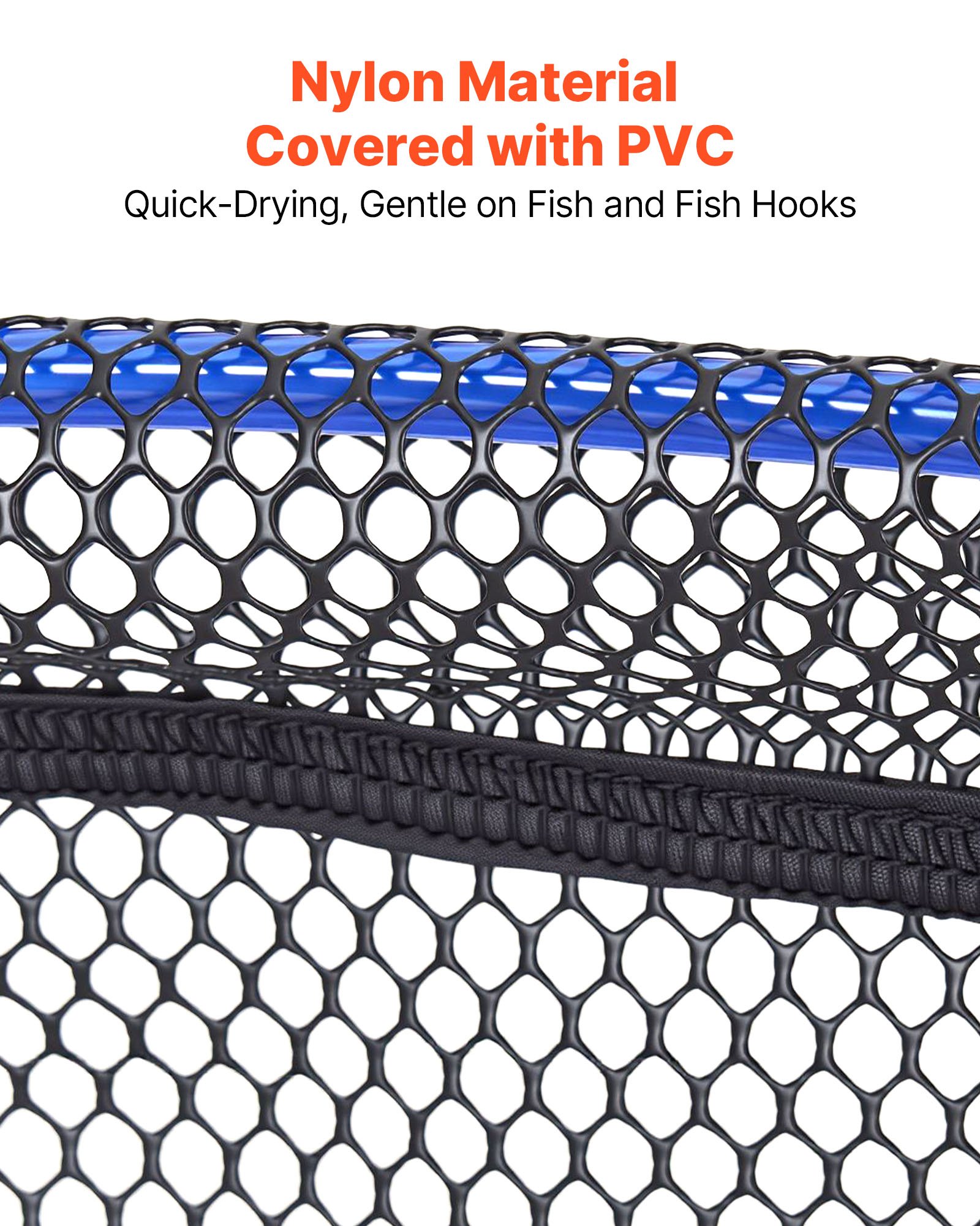 VEVOR Trampa para Cangrejos 2 Piezas 80 x 45 cm, Doble Anillo, Trampa de Red de Pesca Nailon Recubierto de PVC, con Cuerda y Bolsa de Almacenamiento, para Pececillos, Cangrejos de Río, Camarones