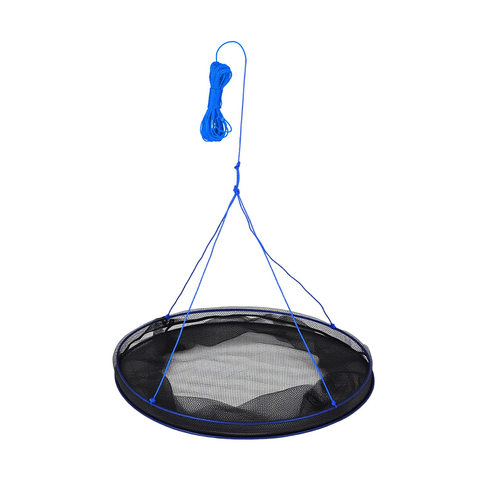 VEVOR Trampa para Cangrejos 2 Piezas 80 x 45 cm, Doble Anillo, Trampa de Red de Pesca Nailon Recubierto de PVC, con Cuerda y Bolsa de Almacenamiento, para Pececillos, Cangrejos de Río, Camarones