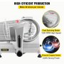 VEVOR Cortadora de Fiambre 240 W 2 Cuchillas de Acero Cromado Cortafiambres Eléctrico Espesor Ajustable 0-12 mm Cortadora de Carne 1200 RPM para Carne, Alimentos Cocidos, Queso, Rosbif, Verduras, Pan