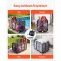 VEVOR Contenedor de Almacenamiento de Piscina 120 x 77 x 86,5 cm, Caja de Almacenamiento para Flotadores con Ruedas, Marco de Plástico Resistente, Cesta de Malla para Juguetes, Inflables, Pelotas