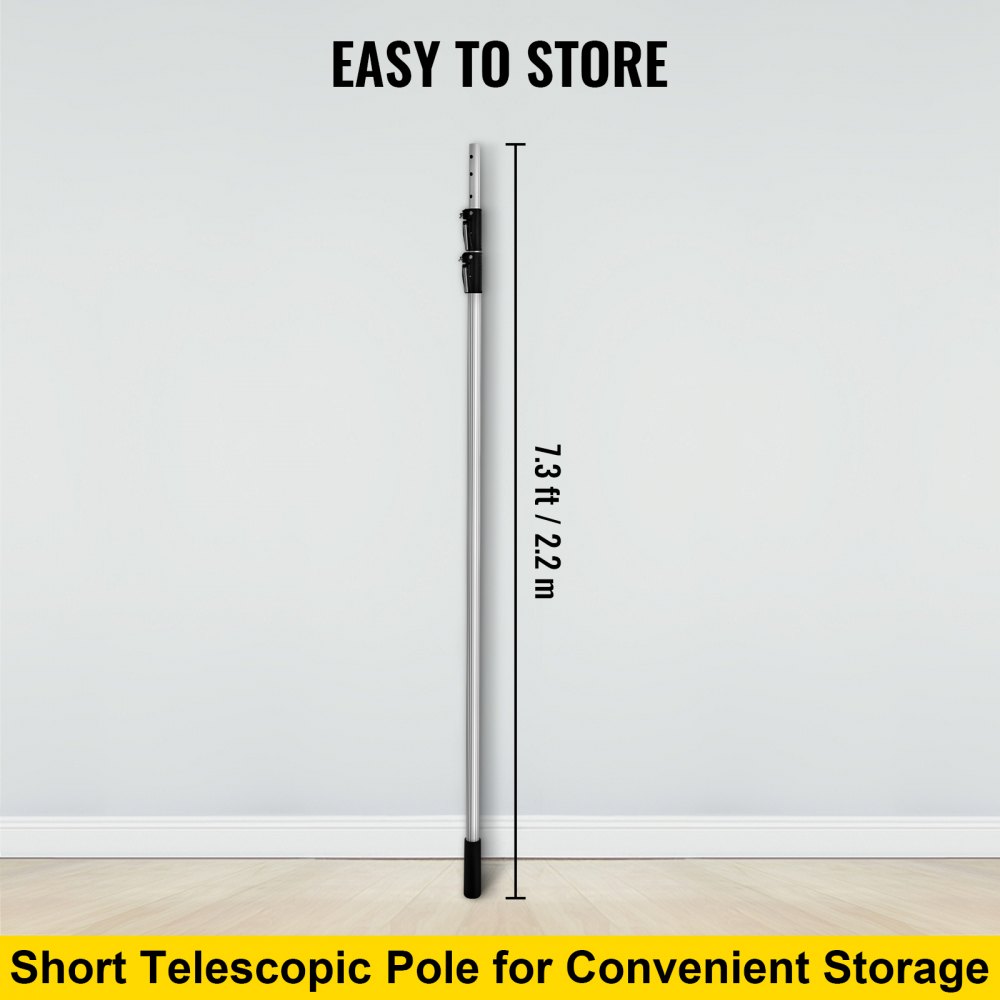Vevor Mango Telescópico De Aluminio 9,1 M Poste Para Rodillo De Pintura Limpieza